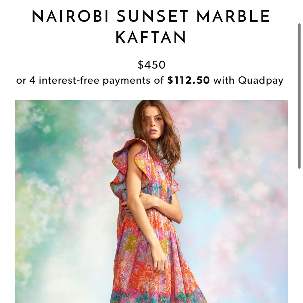 nairobi sunset marble kaftan Cynthia rowley